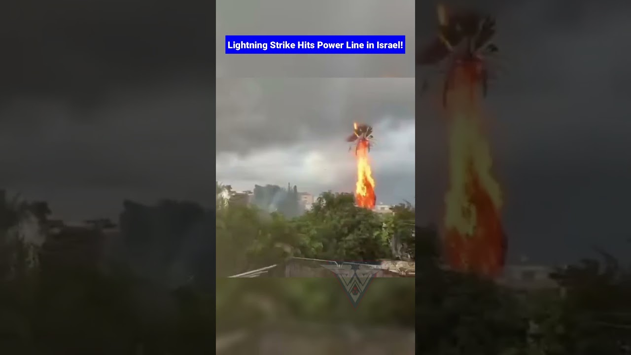 Rosh HaAyin Lightning Blast Caught on Video!