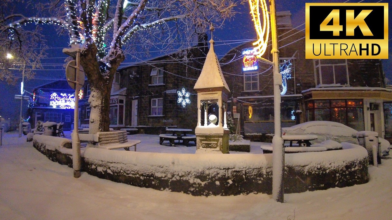 Snow Walk 🌨️ A Beautiful Snowy English Village Burley In Wharfedale West Yorkshire Snowfall UK 🇬🇧☃️
