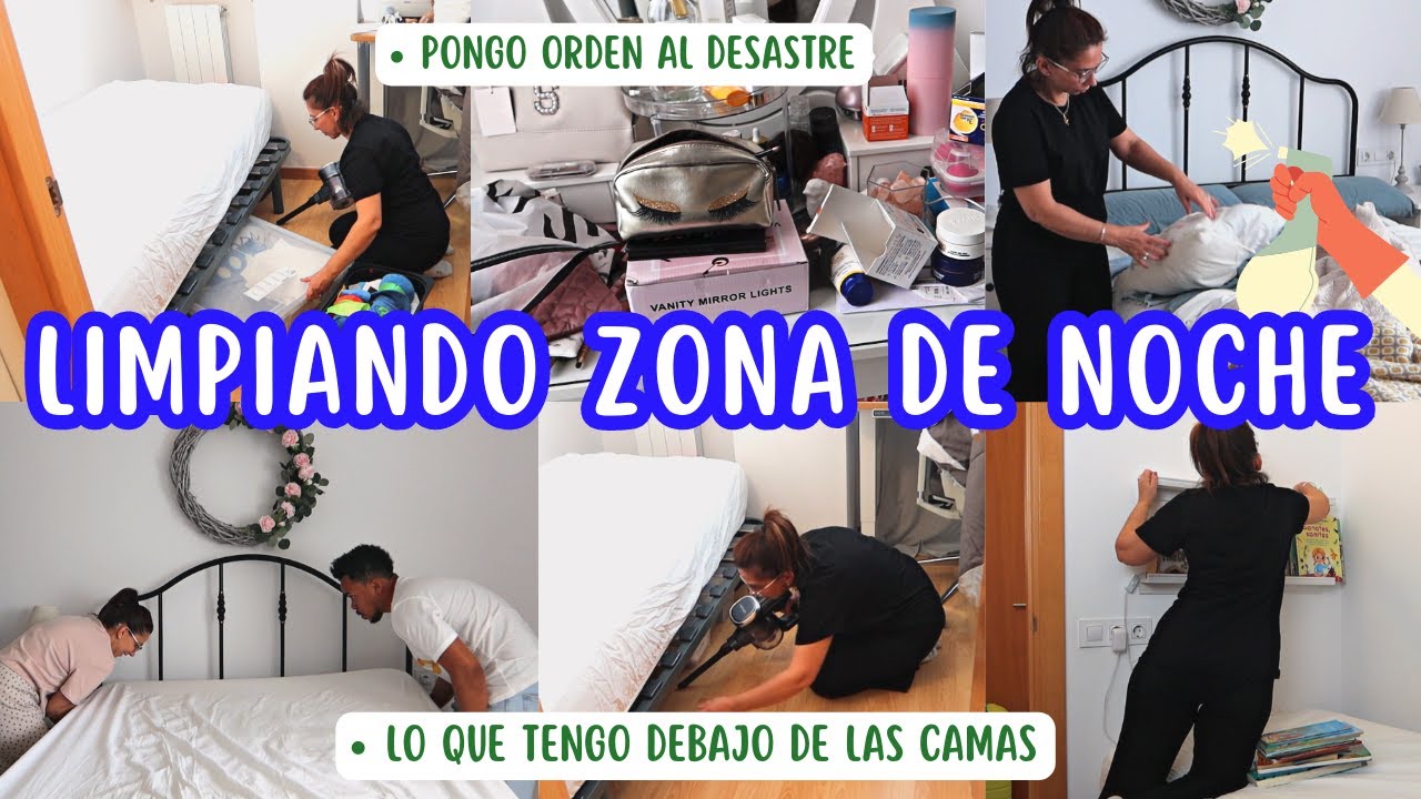 LIMPIA CONMIGO la zona de NOCHE 🫧🌙 ARREGLEMOS este DESASTRE 🤯 ESTO tengo DEBAJO de las CAMAS‼️ 🛏️