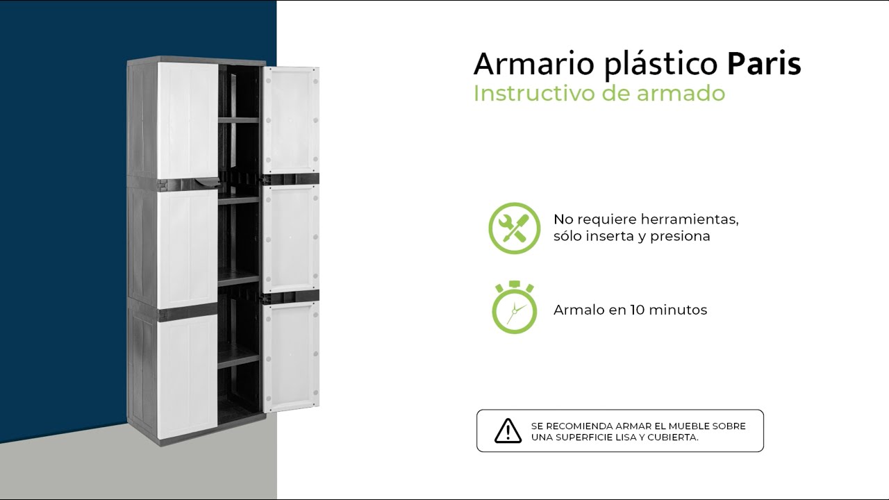 Armario plástico Paris Instructivo de ensamble