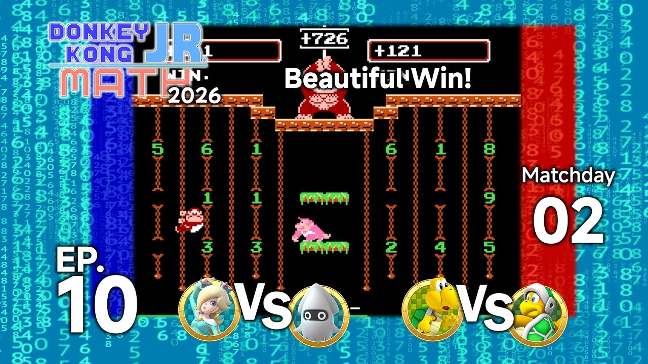 BCG Donkey Kong Jr. Math 2026 EP 10 MD 02 - Rosalina VS Blooper , Koopa Troopa VS Hammer Bro