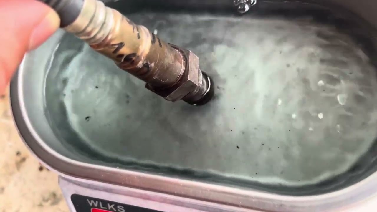 Bosch LSU 4.9 O2 sensor cleaning in ultrasonic cleaner