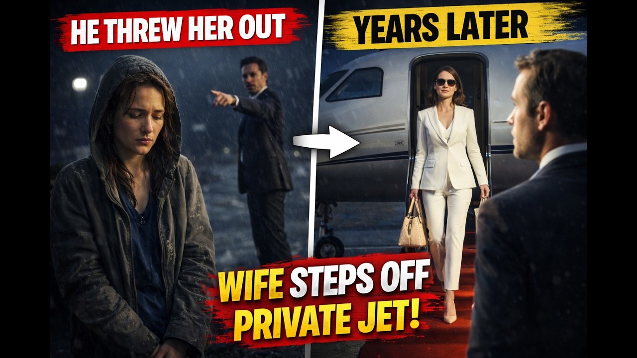 Husband Threw His Poor Wife Out — Years Later the Husband Saw the Wife Step Out of a Private Jet