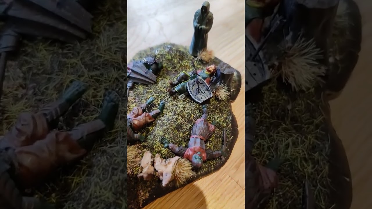 The death of Boromir, near Parth Galen. #3dprinting #denmark #diorama #lotr