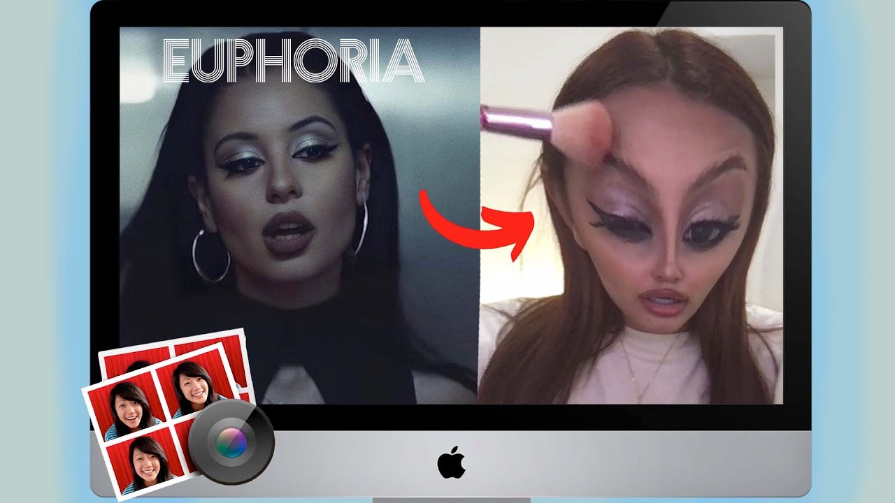 Intento hacer el maquillaje de EUPHORIA usando Photo Booth