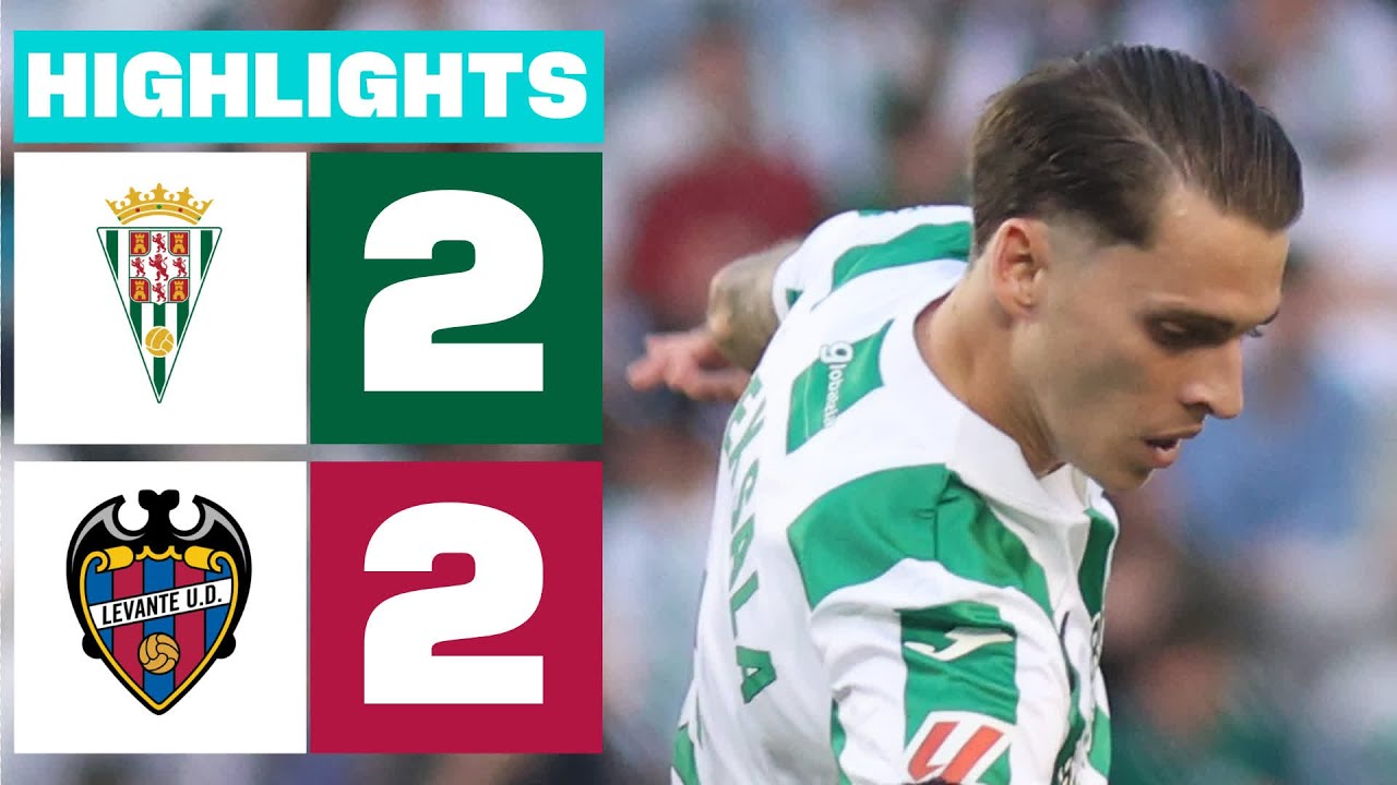 CÓRDOBA CF 2 - 2 LEVANTE UD I RESUMEN LALIGA HYPERMOTION