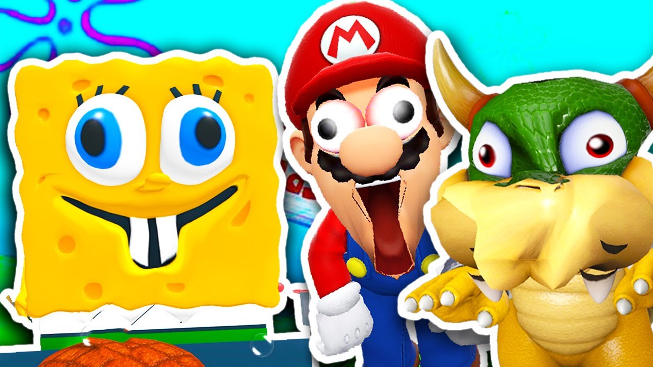 ESCAPE SPONGEBOB with MARIO | Bowser Plays Roblox SpongwBob and Krusty Krab Like PRO Ft. MARIO