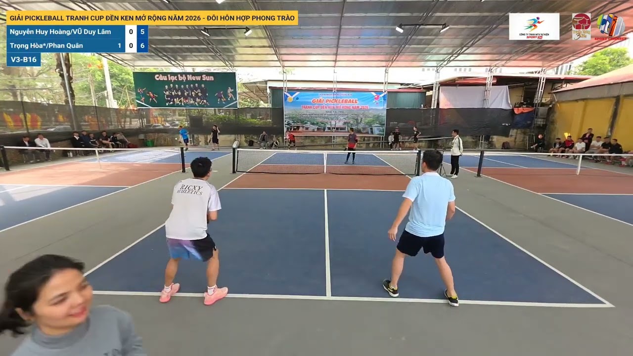 Giải Pickleball Tranh Cup Đền Ken Mở Rộng Năm 2026 - Đôi Hỗn Hợp Phong Trào: V3-B16