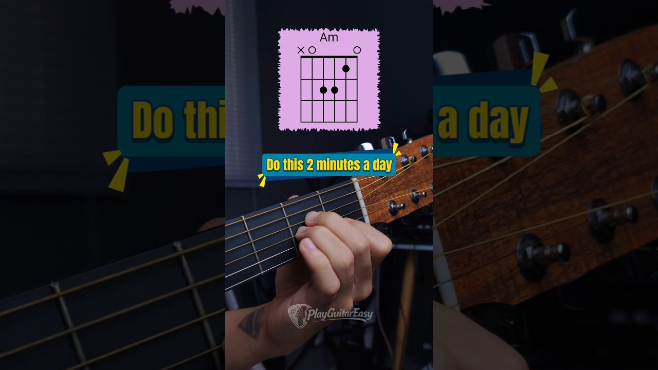 2 minutes daily is enough to improve. Save this & practice today 🎸 