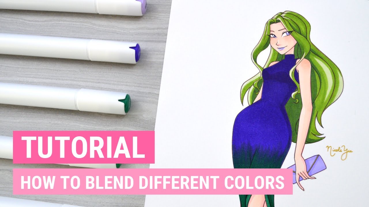How to Blend DIFFERENT Colors with ALCOHOL MARKERS (Pt.7) | Marker Tutorial | iiKiui
