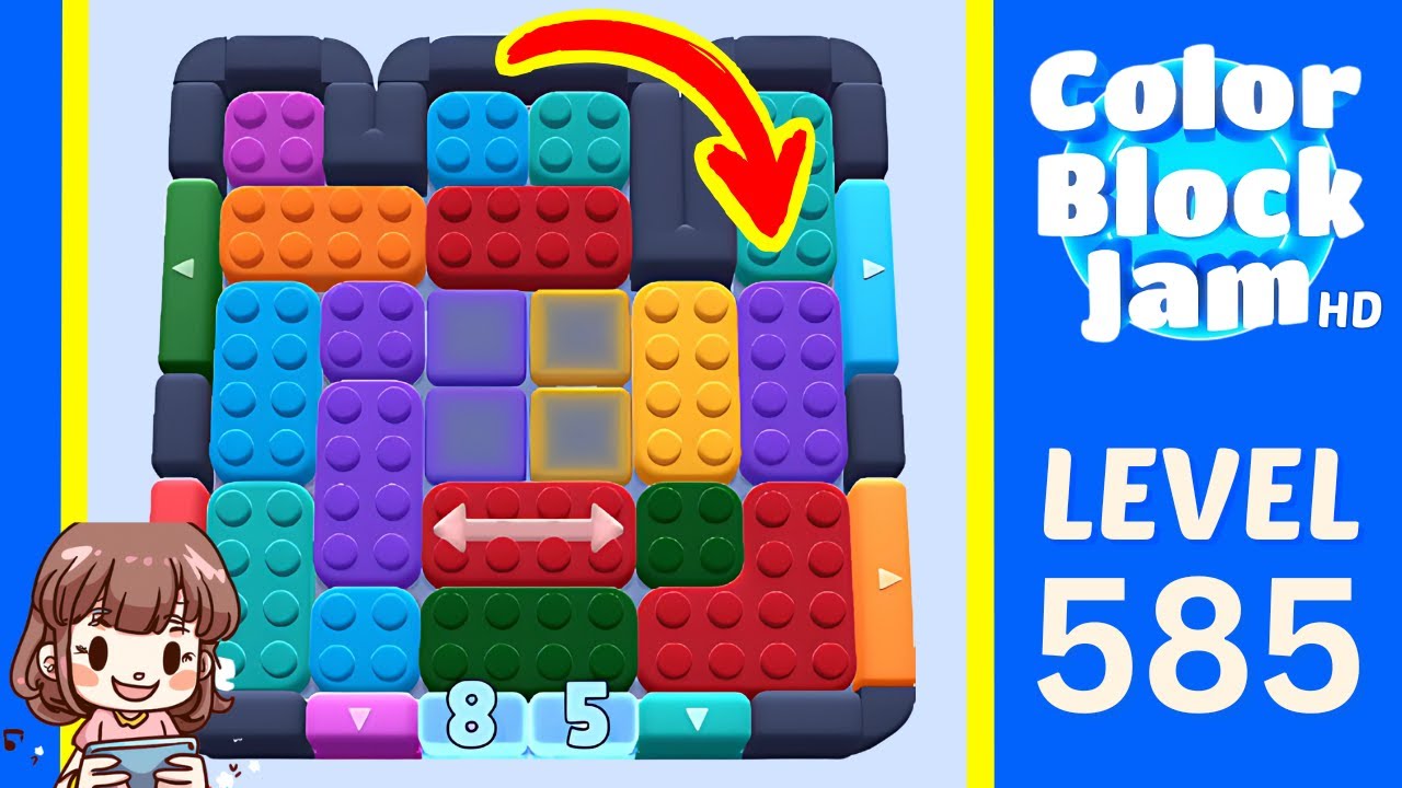 Color Block Jam Level 585 Solution Walkthrough