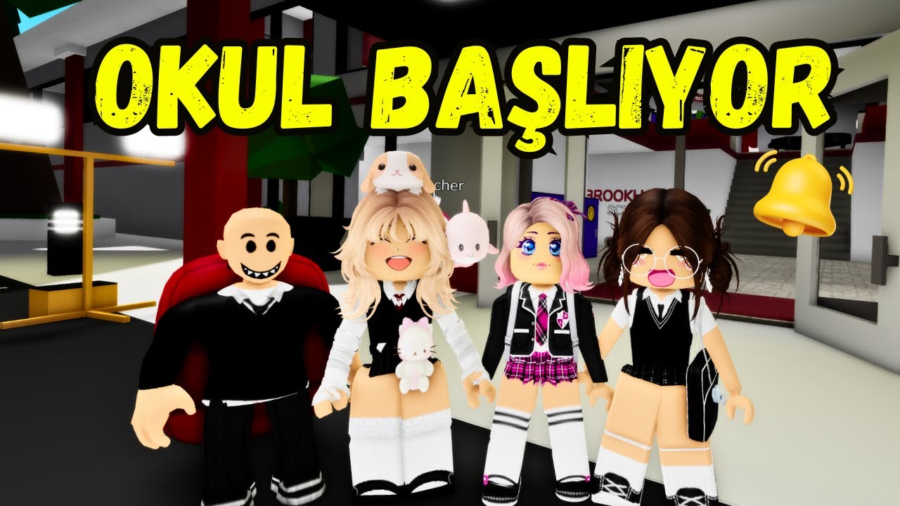 BROOKHAVEN'DA OKULLAR A&Ccedil;ILIYOR😊 AYŞEM ECE ARI💥ARIGİLLER🐝ROBLOX BROOKHAVEN🏡RP