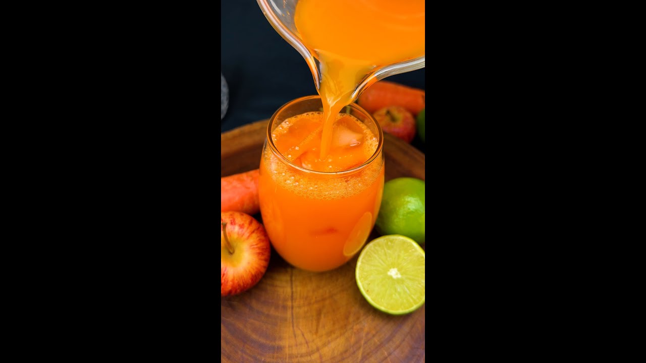 Pra que serve o suco de cenoura com limão e maçã...