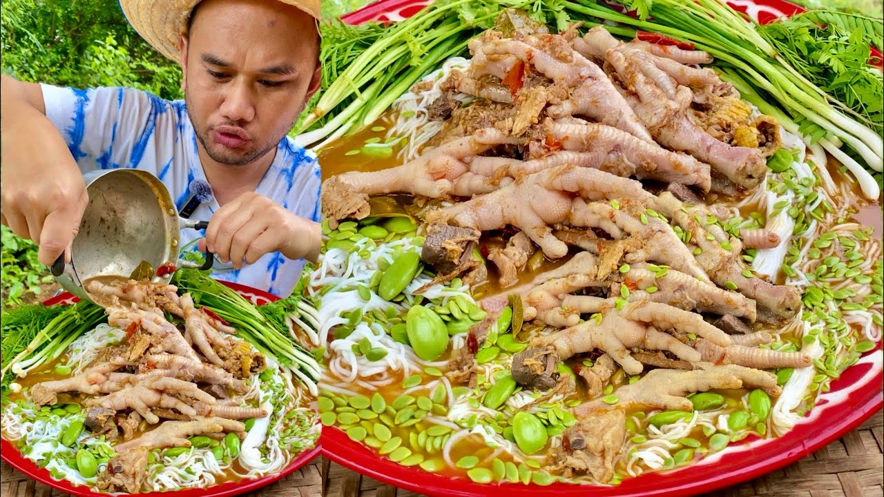 ต้มตีนไก่ ใส่น้ำยาที่เหลือ แซ่บนัวคืกเก่า