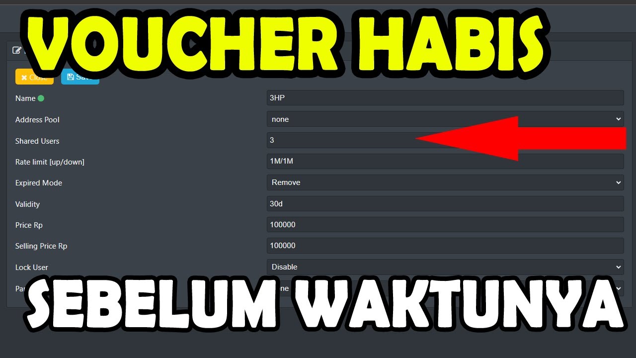 VOUCHER HABIS SEBELUM WAKTUNYA