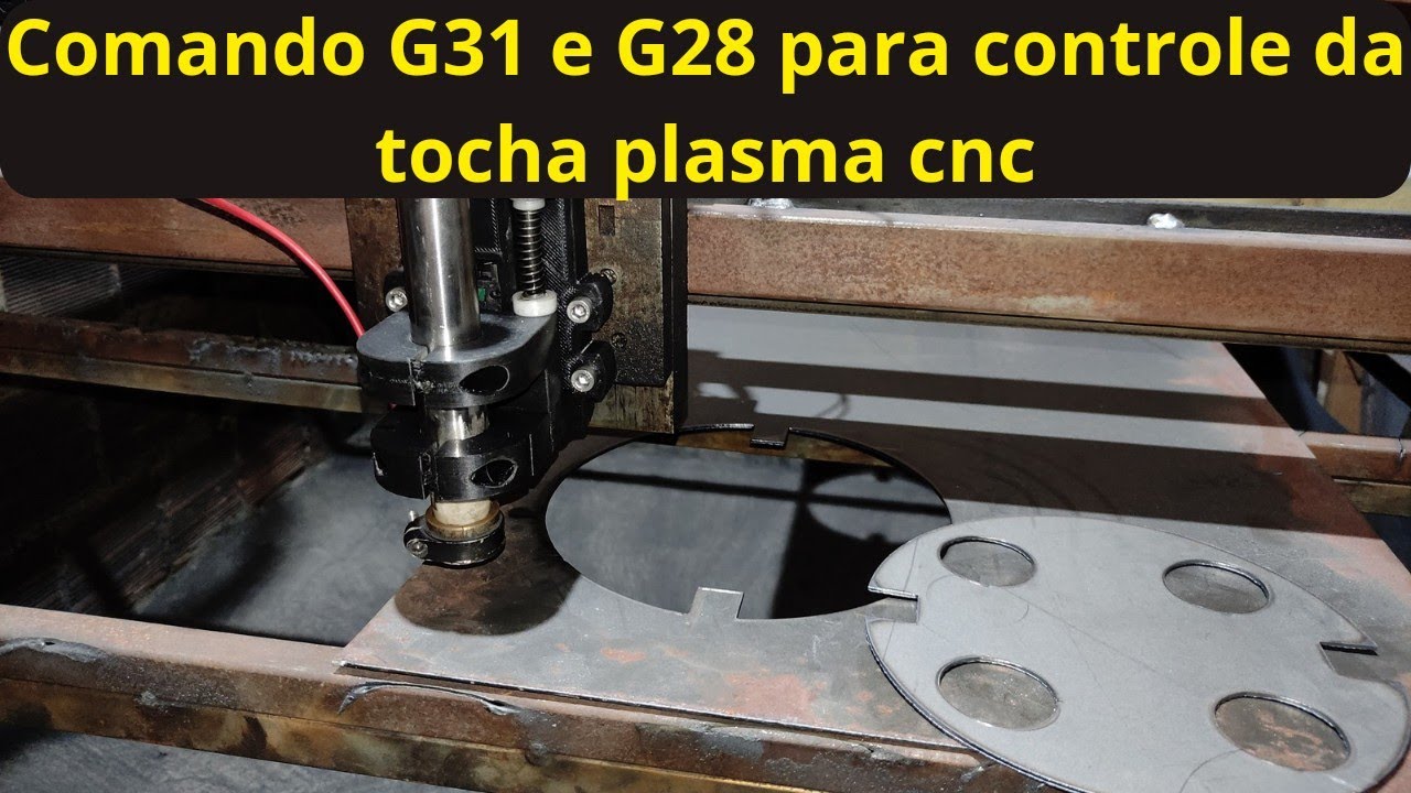 #2 cabeçote flutuante da plasma CNC de baixo custo. controlado pelos comandos G31 e G28.
