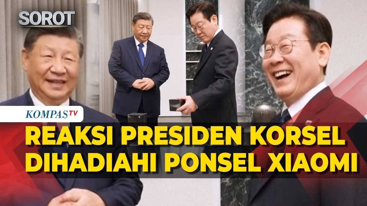Reaksi Presiden Korsel Saat Dihadiahi Presiden China Xi Jinping Ponsel Xiaomi