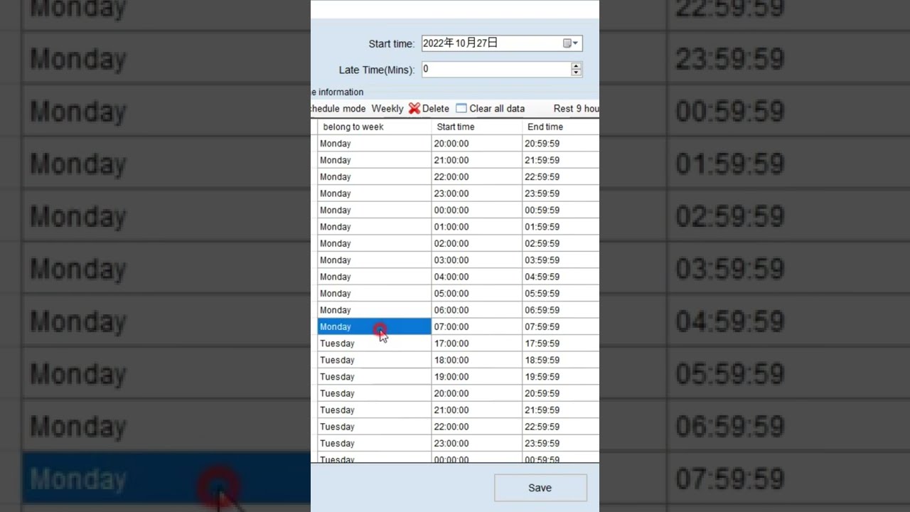 Guard Tour System Schedule Set Up