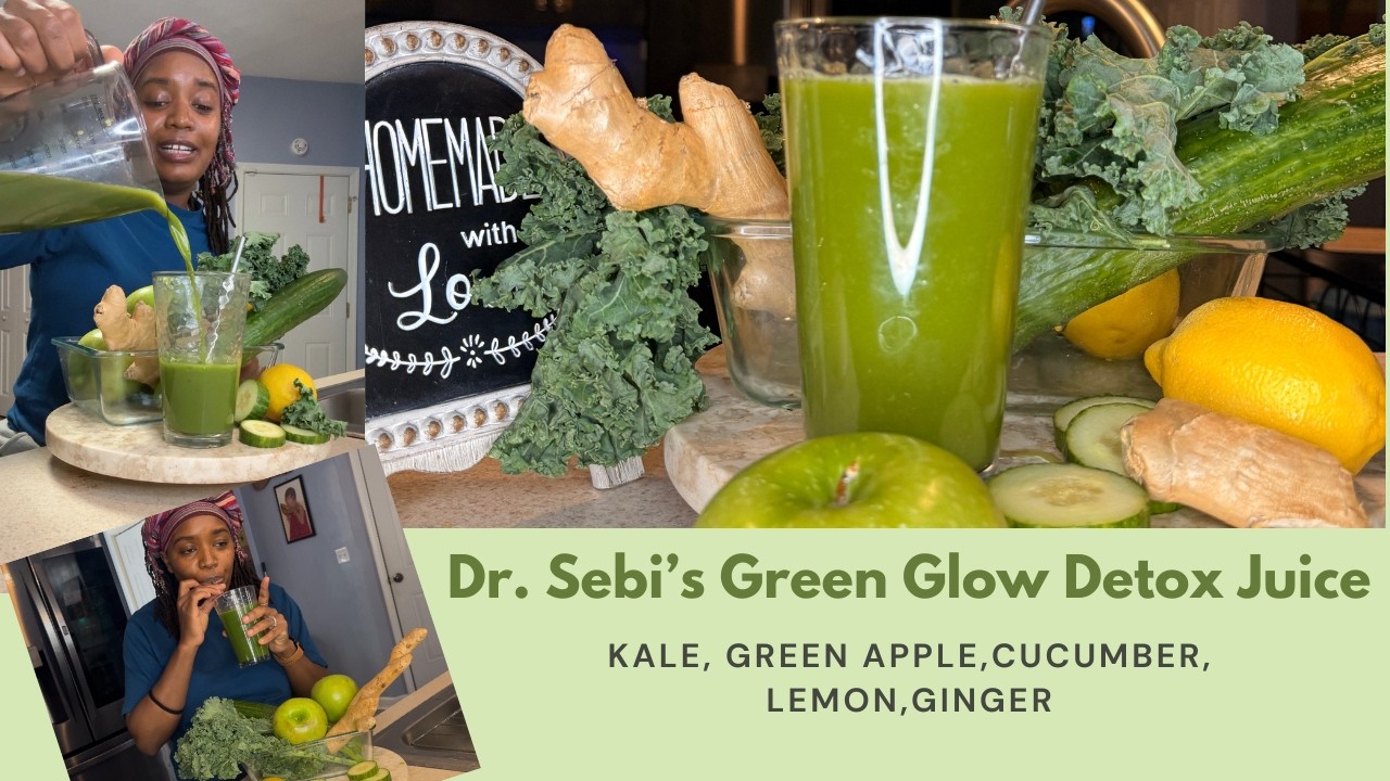Dr. Sebi Green Glow Detox Juice | Alkaline Herbal Cleanse Recipe #greendetoxjuice #detoxdrink