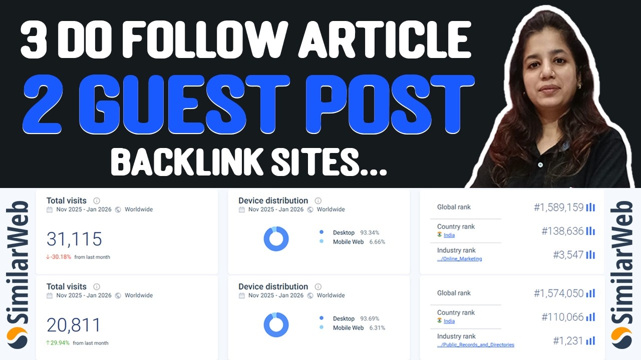 3 Dofollow Article Sites + 2 Guest Posting Sites | Powerful SEO Backlinks
