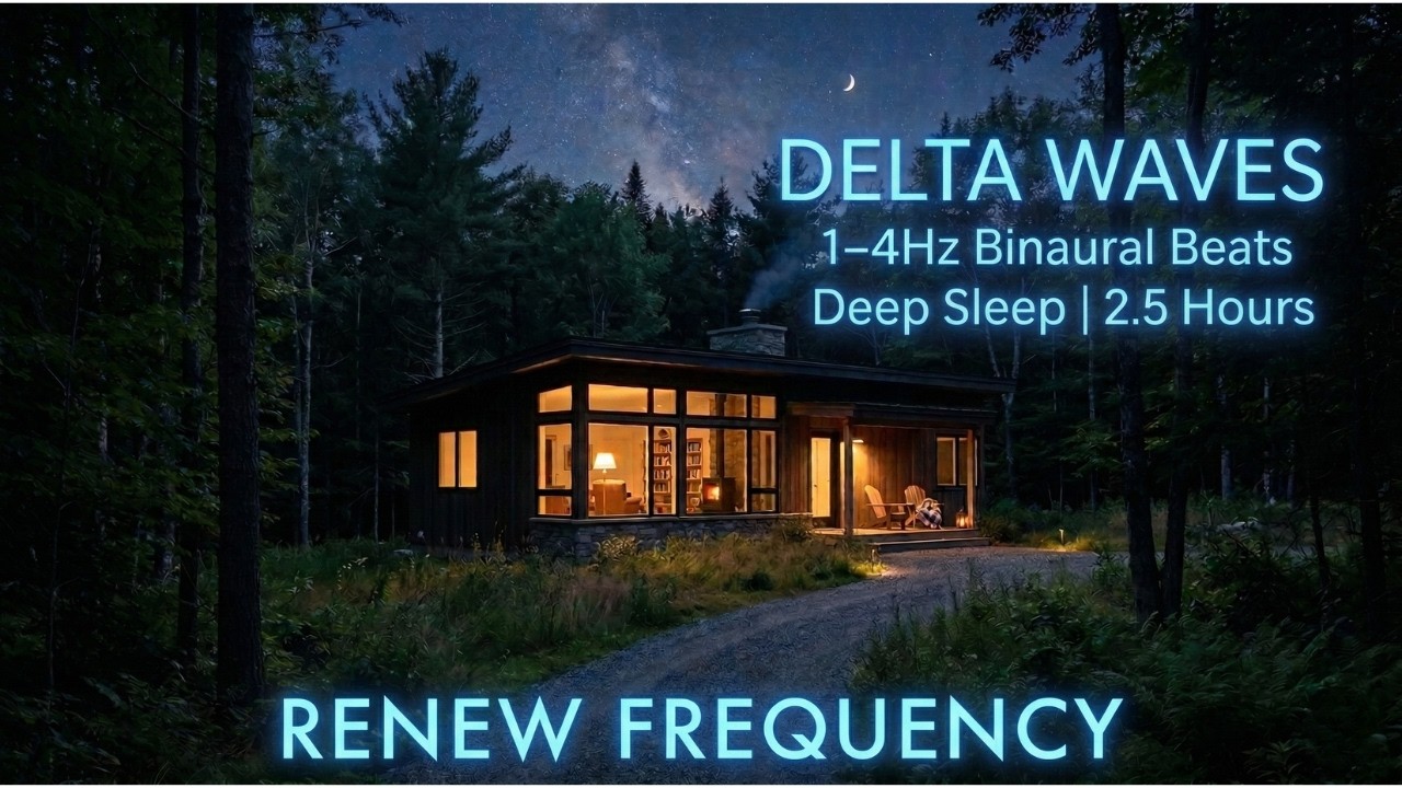 Delta Wave Binaural Beats | 1-4Hz Deep Sleep Music | 2.5 Hours Theta Healing