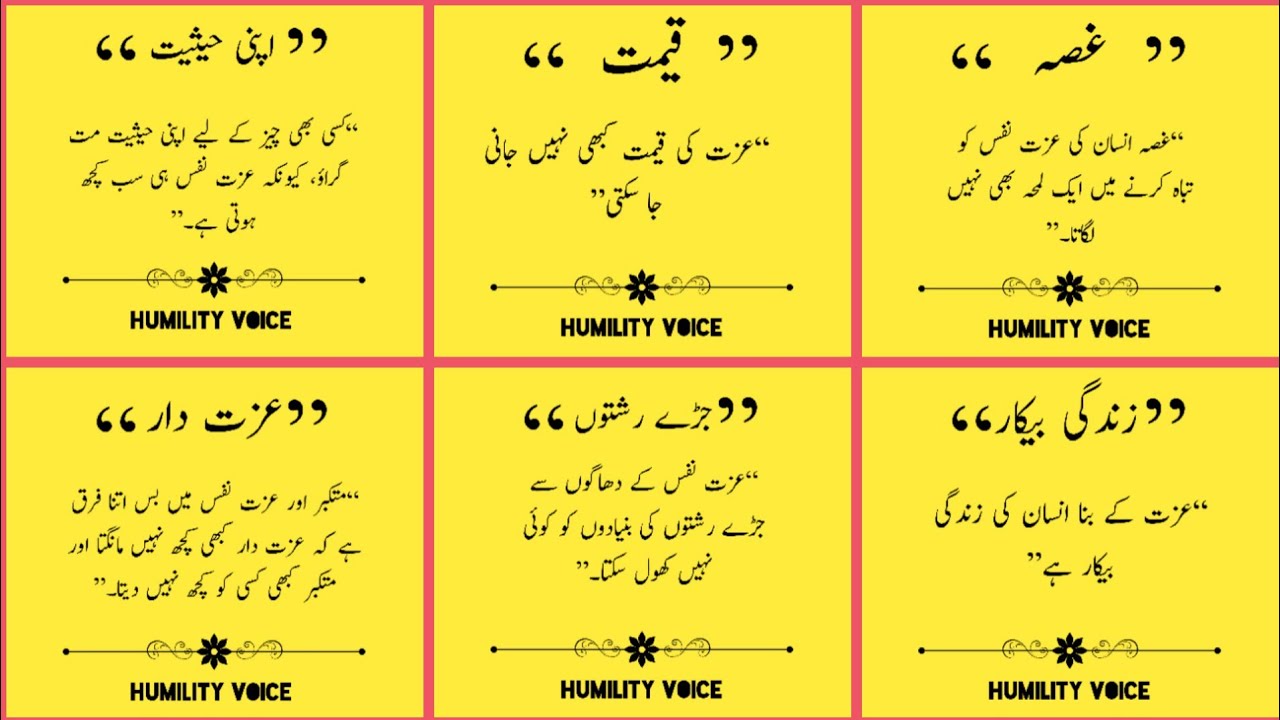 Izzat E Nafs Aik Aisa Laqab Hai | Self Respect Quotes in Urdu 2023 | Urdu Quotes | Urdu Poetry