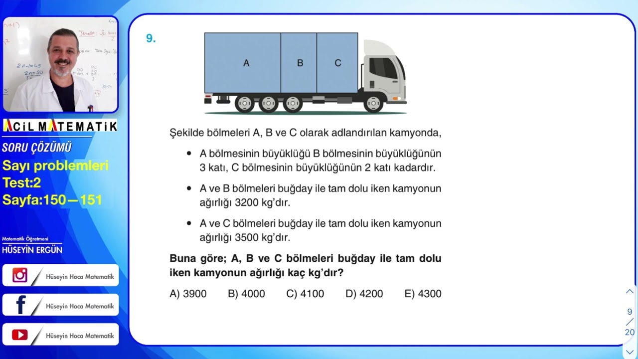 ACİL YAYINLARI MATEMATİĞİN İLACI TYT SORU BANKASI Sayı problemleri test :2 sayfa 150-151
