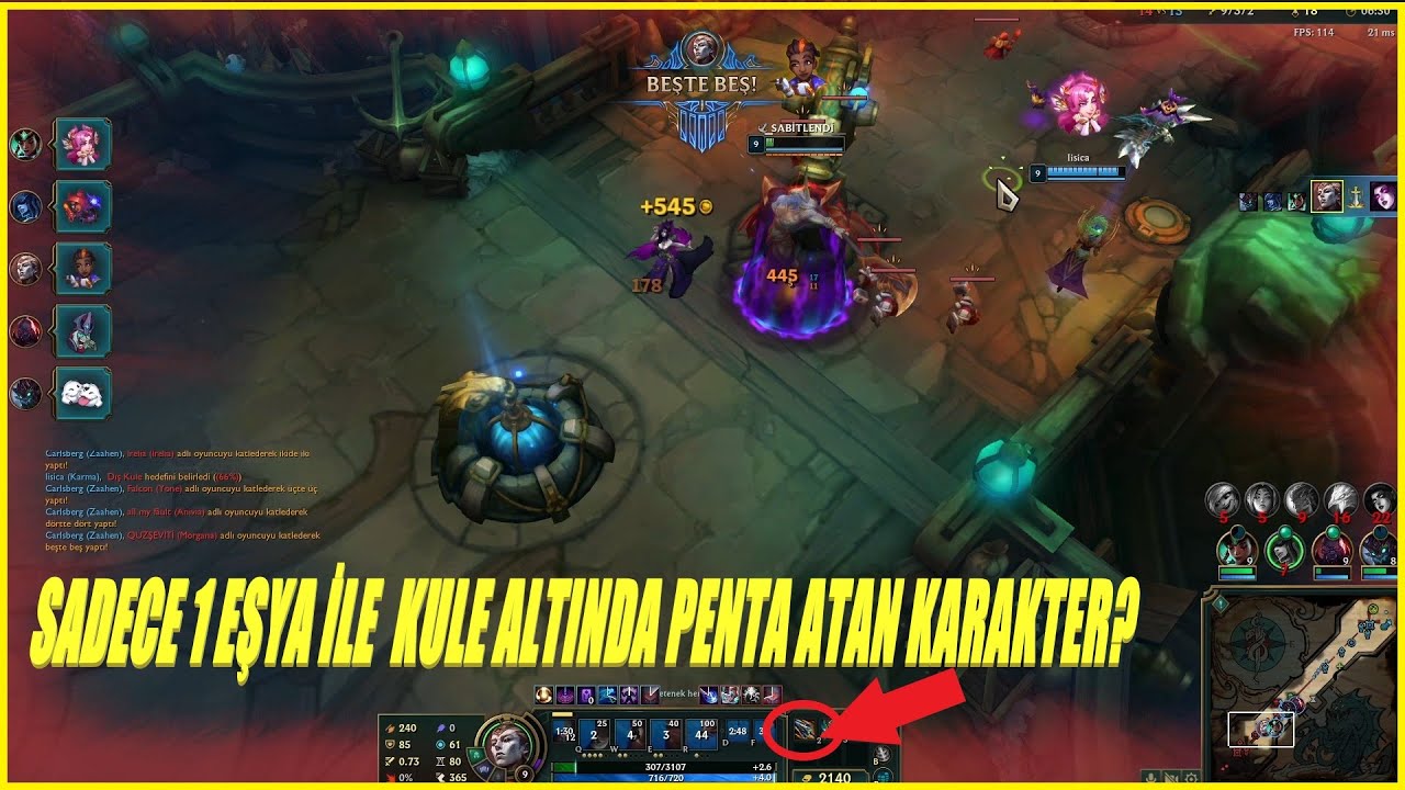 SADECE 1 EŞYA İLE DAKİKA 6 DA KULE ALTI PENTA ATAN KARAKTER? ZAAHEN İLK KEZ OYNADIM PENTA ATTIM LOL