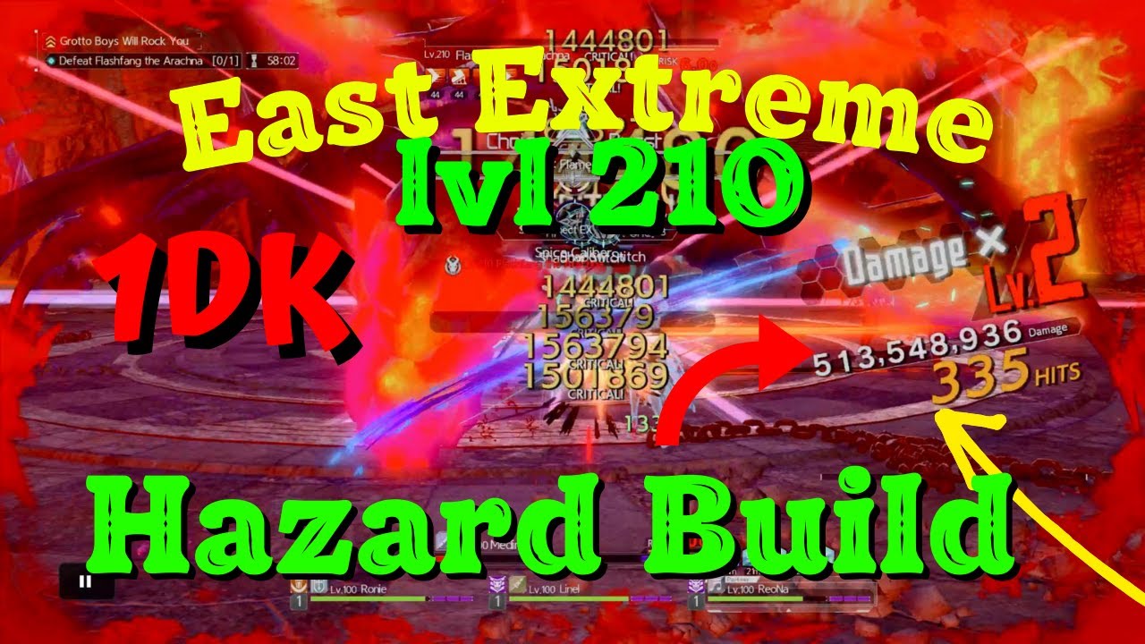 Sword Art Online Alicization Lycoris East Ex 210 Dual-Wield 1 Down Kill Hazard Build