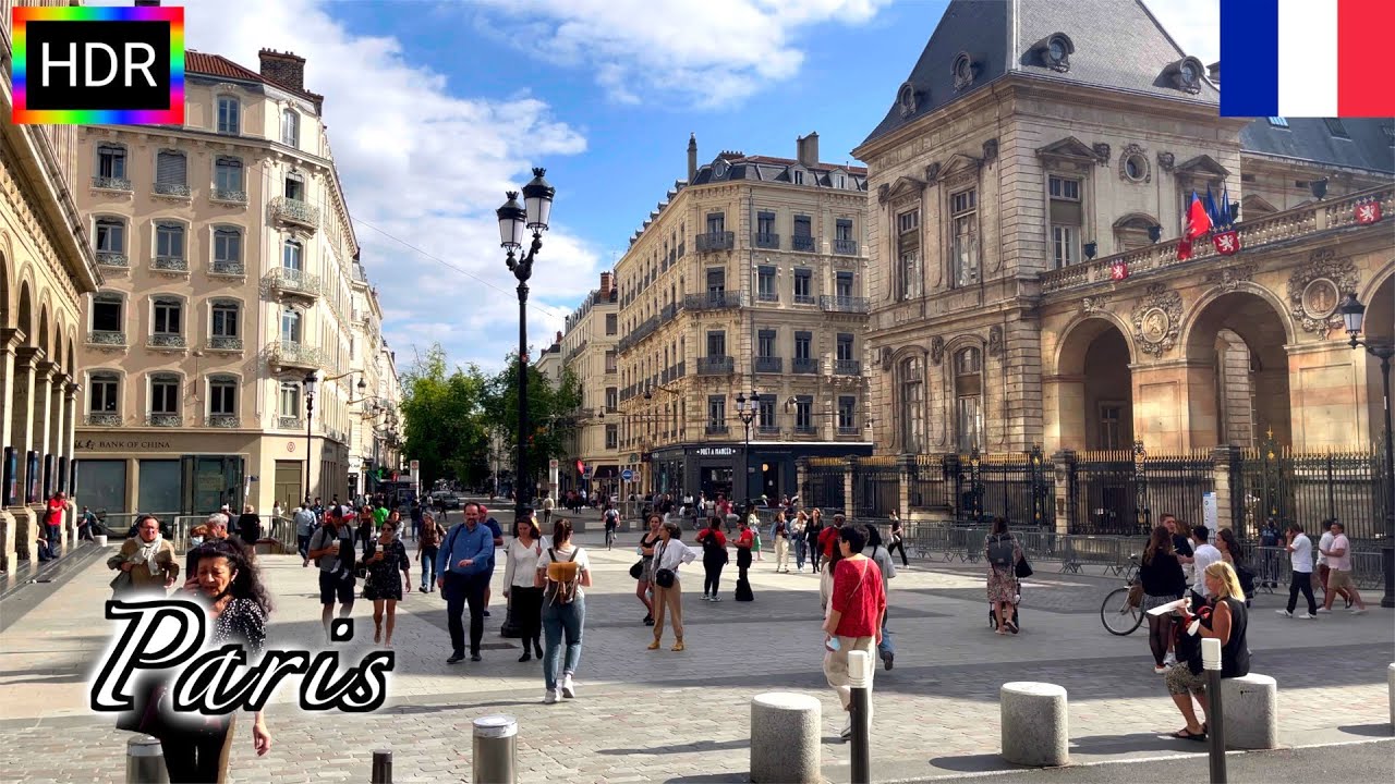 🇫🇷【HDR 4K】Lyon Summer Walk - 1st arrondissement to Cours Lafayette (June 2021)