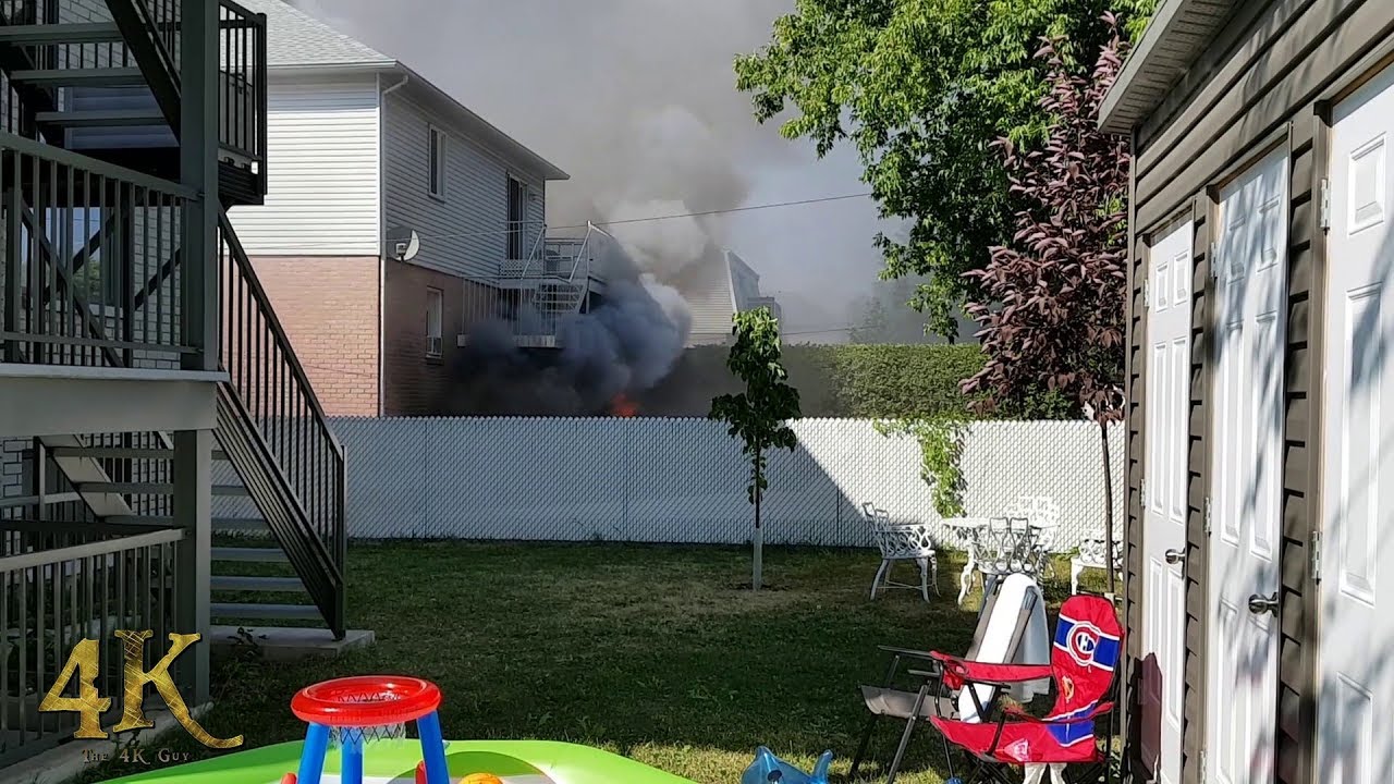 Longueuil: Début d'incendie résidentiel / Early arrival at apartment fire 7-9-2018