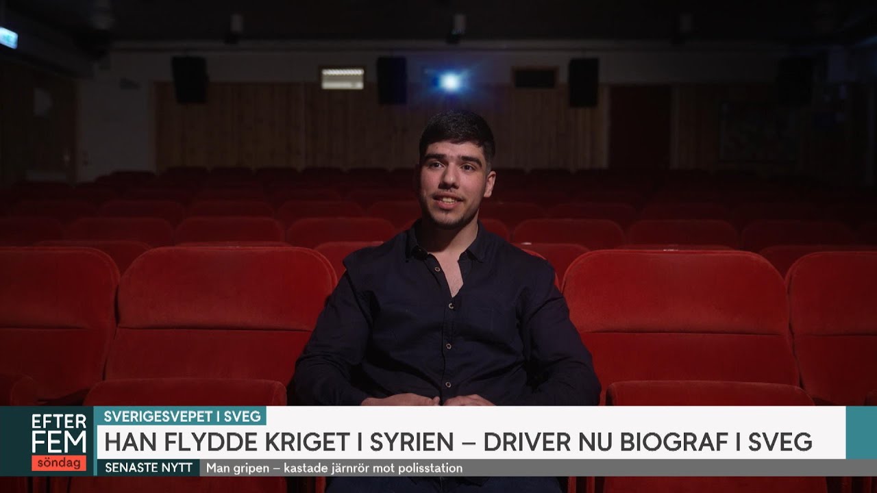 Han flydde från Syrien – Nu driver han biograf i Sveg | Efter fem | TV4 & TV4 Play