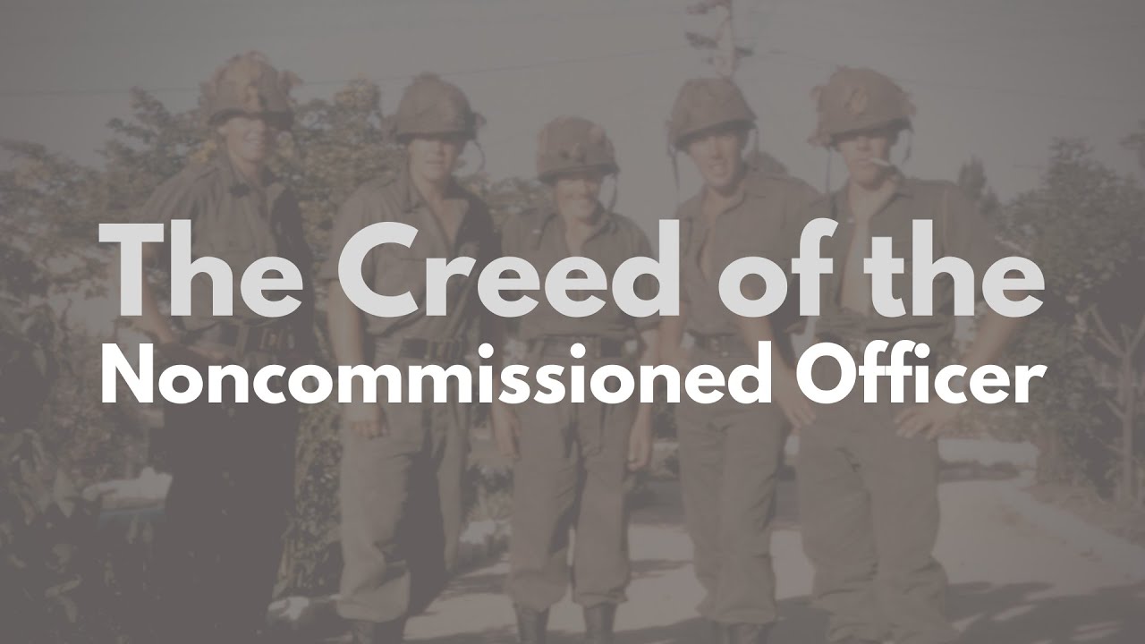 The Creed of the Noncommissioned Officer