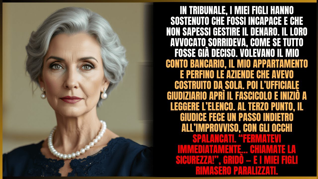 “I miei figli volevano tutto in tribunale — finché l’ufficiale ha letto i documenti.”