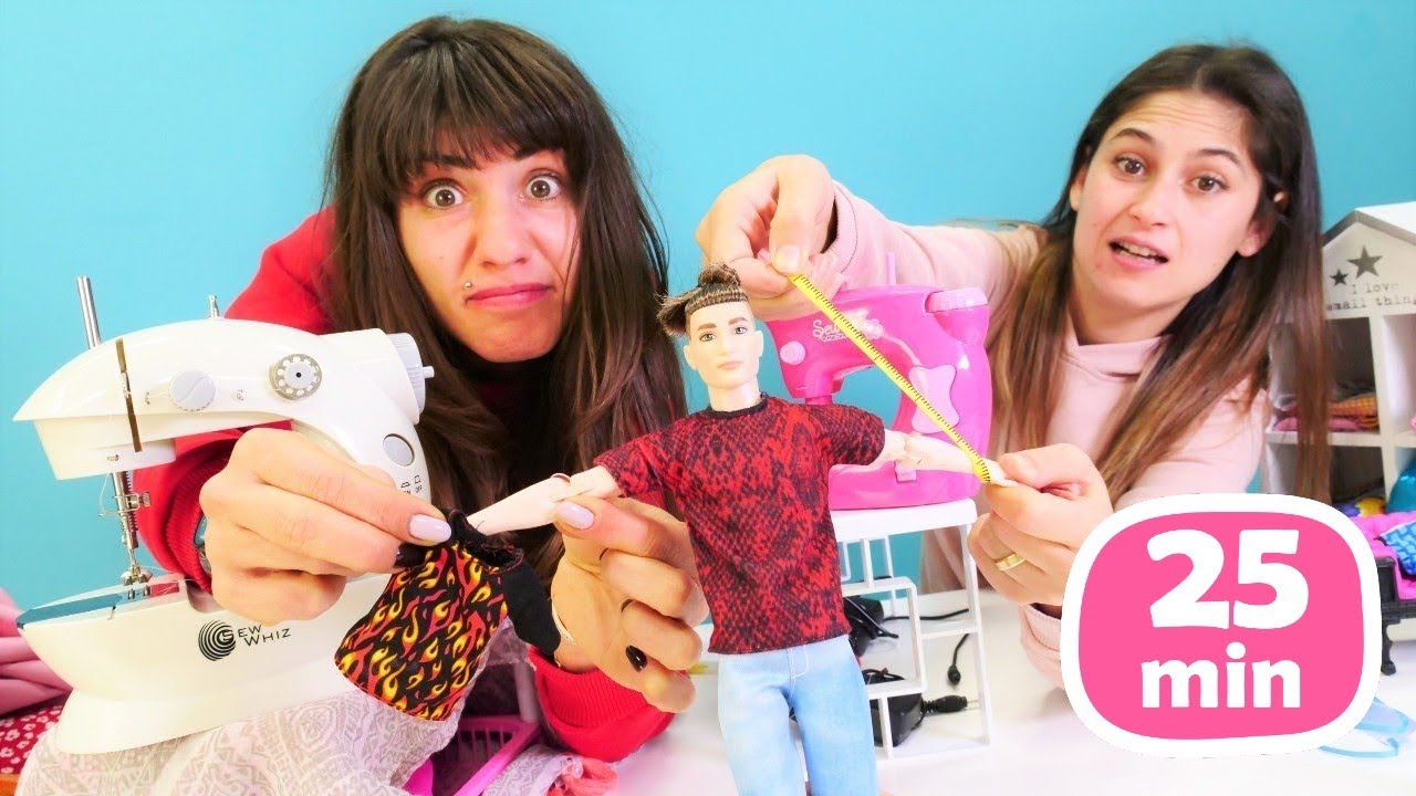 Terzi Ayşe VS. Ümit ile kız oyunları. Barbie ve Ken videosu
