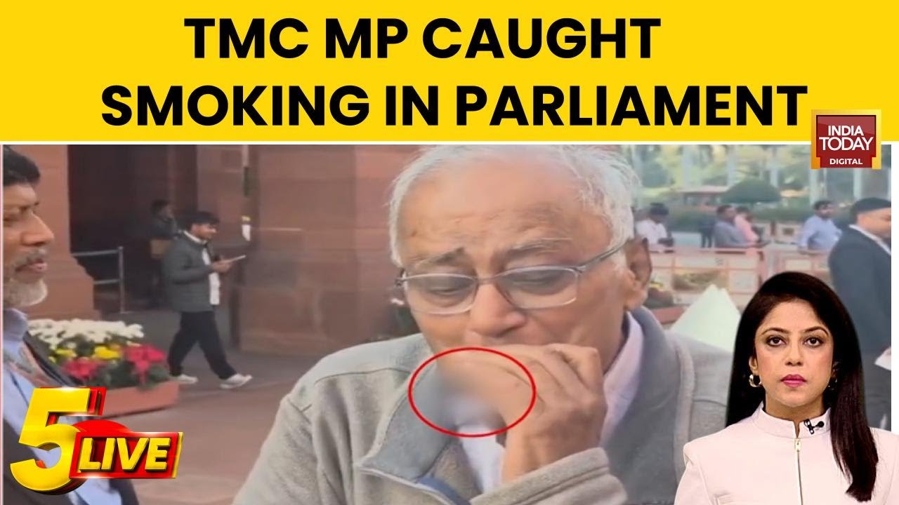 TMC MP Saugata Roy Caught Smoking Inside Parliament Complex, Confronted By Union Ministers