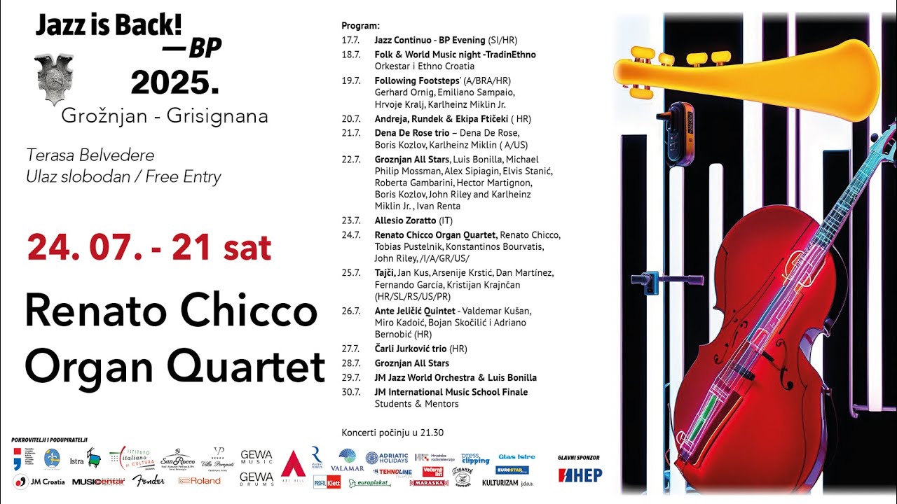 24. 7. 2025. Renato Chico Organ Quartet