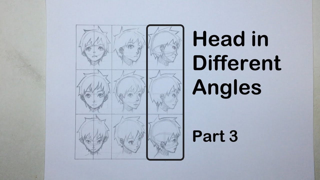 How to Draw Anime: Head in Different Angles Part 3 (Right Column) [Slow Narrated Tutorial]