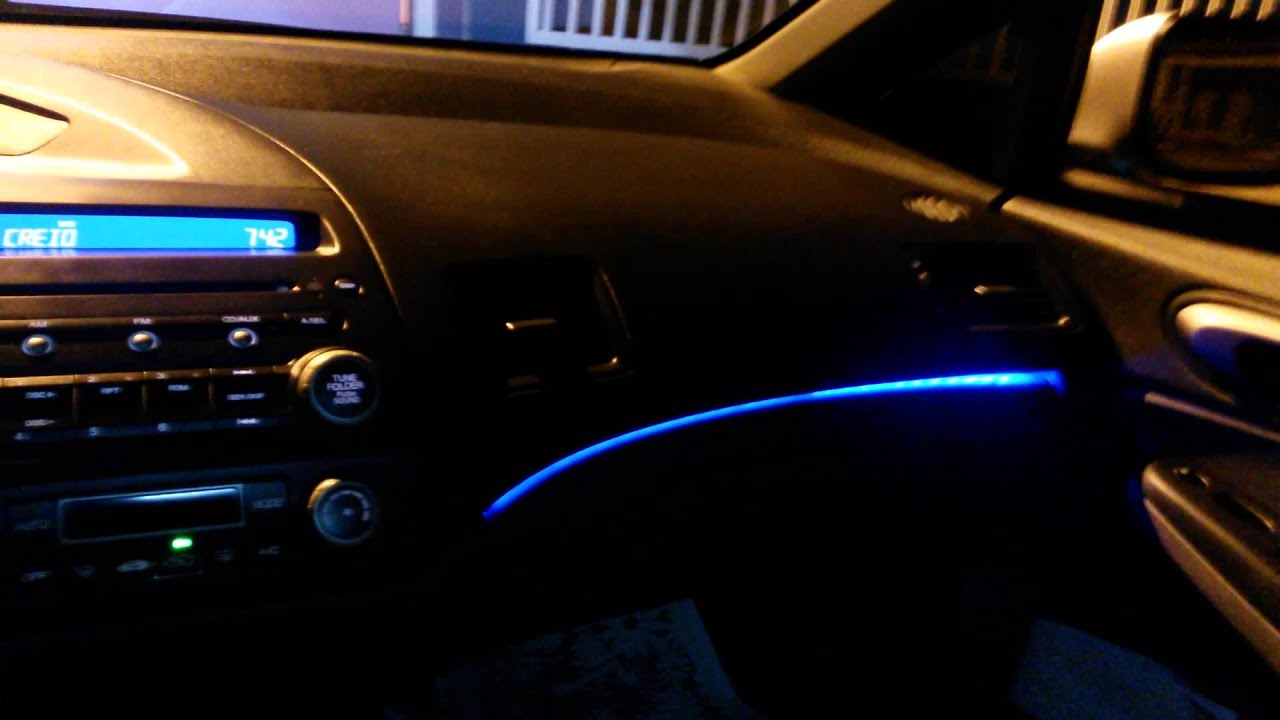 painel neon new civic 2010