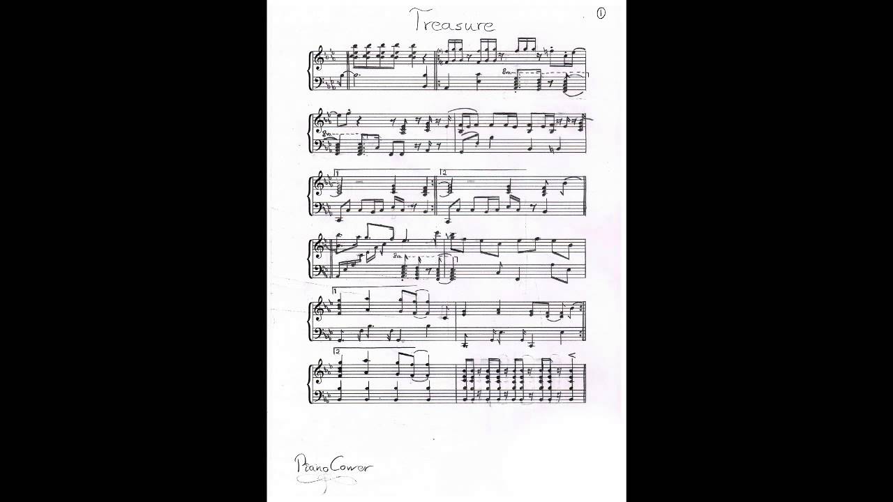 Treasure - Bruno Mars - Sheet Music