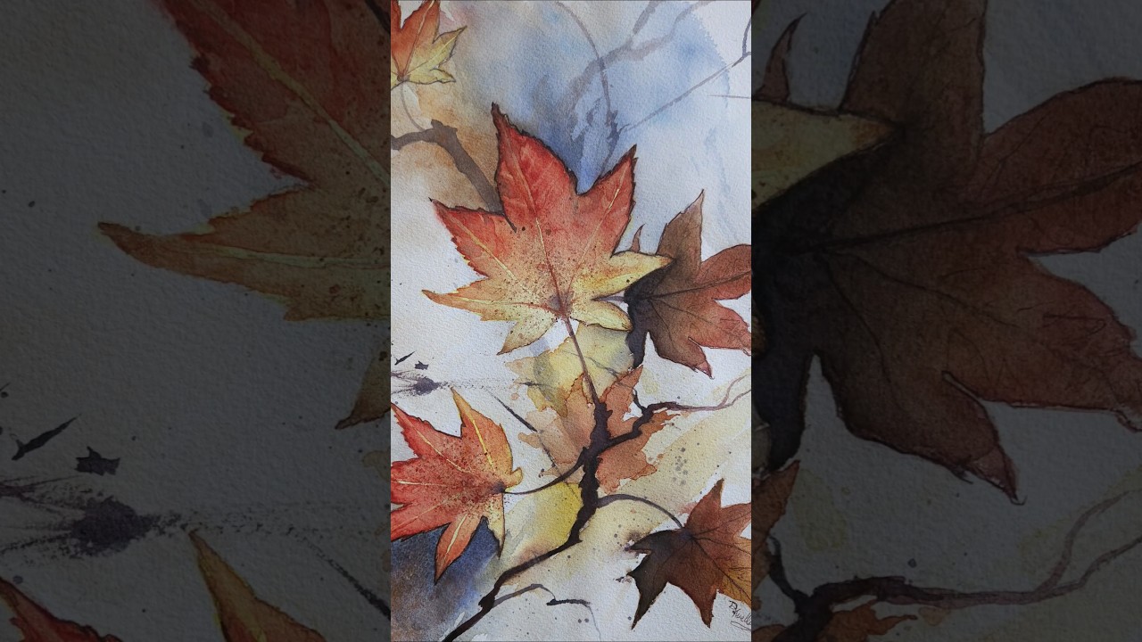 Watercolor Fall Leaves