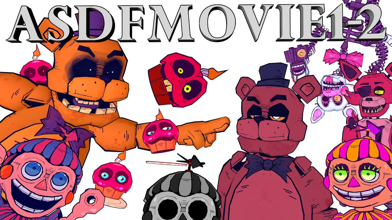 Five Nights At Freddy's Retro Animatronics: ASDF Movie 1 и 2, анимированные