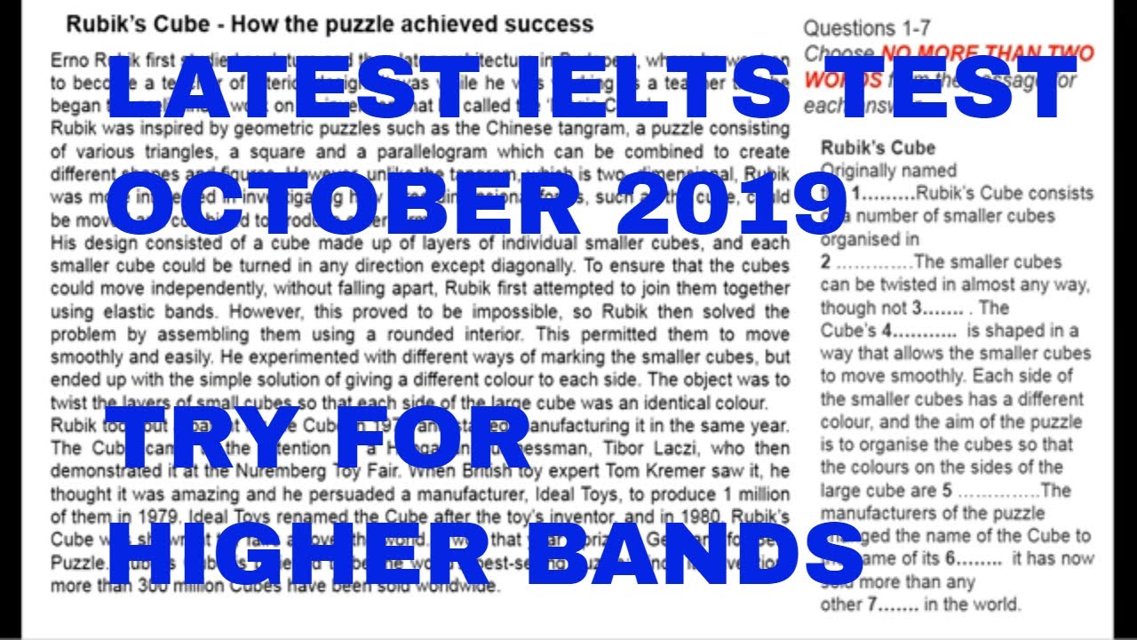 ielts general training reading pactice test with answers | october 2019