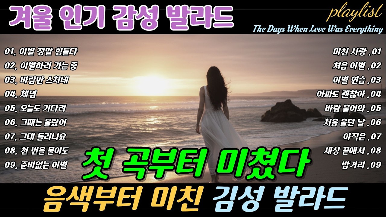 playlist | ❄️ 첫 곡부터 미쳤다 🎶 음색부터 미친 김성 발라드 , Love & Goodbye We Miss Breakup Ballads | 겨울에 듣기 좋은 노래