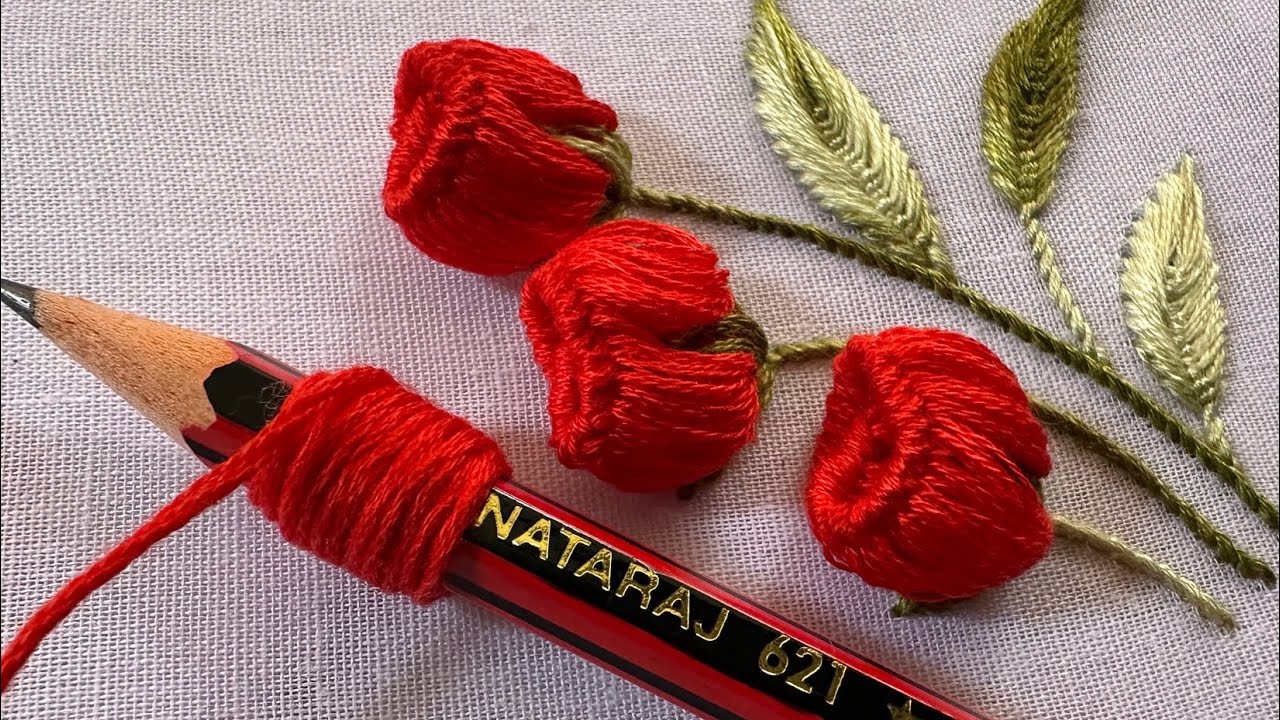 Extraordinary embroidery flower design|how to learn embroidery|embroidery techniques|embroiderystich