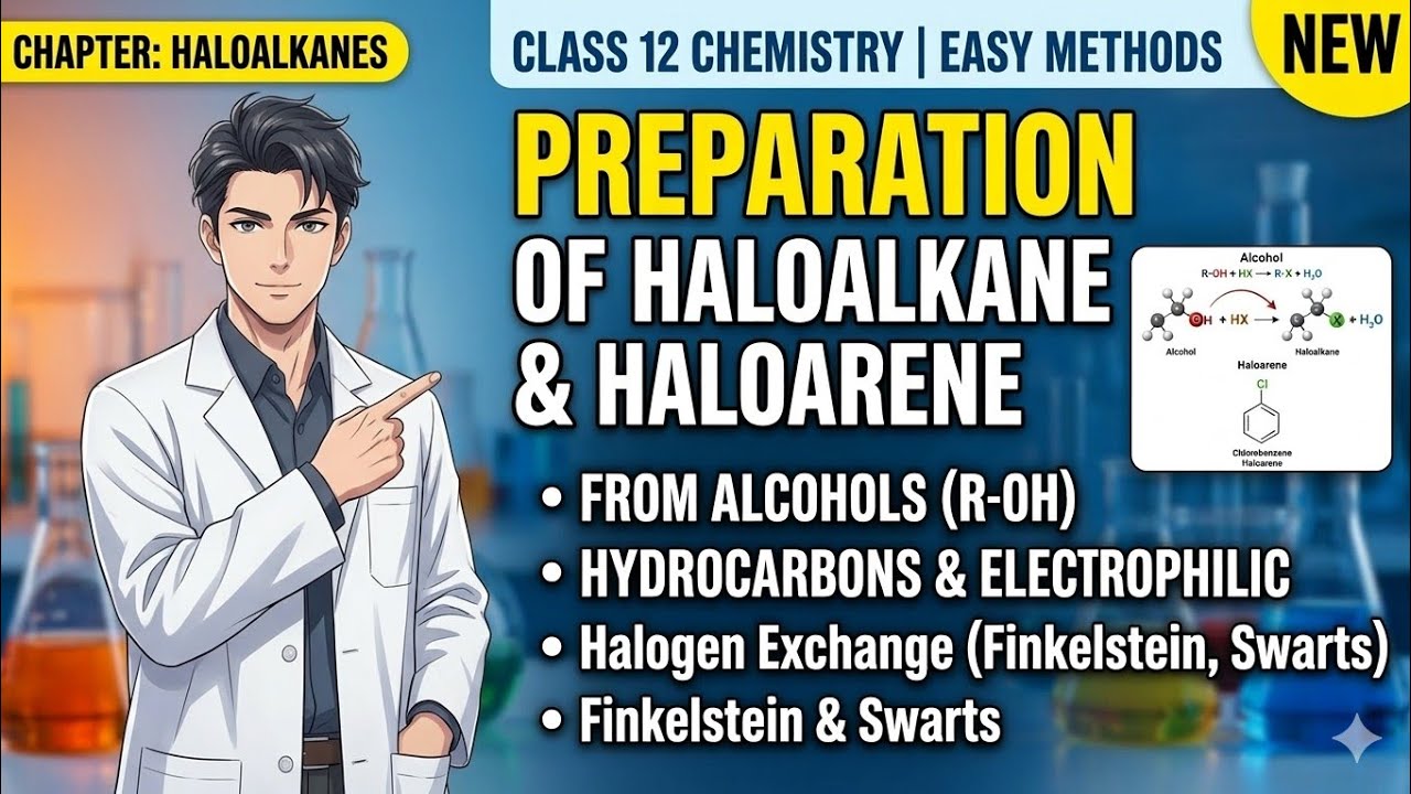 Preparation of Haloalkane and haloarene | Chemistry| JEE|NEET
