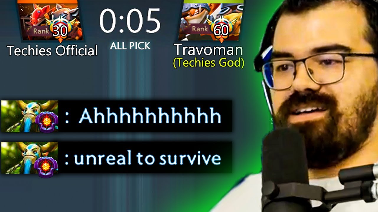 Techies Official vs Travoman (Techies God)🔥- OMG I met my Teacher in Ranked!