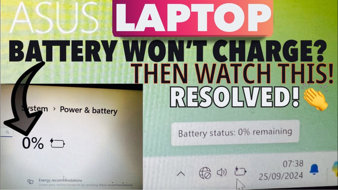 ASUS Laptop Stuck on 0% (Percent) | FIX ASUS Laptop Battery Won’t Charge in Windows 11/10