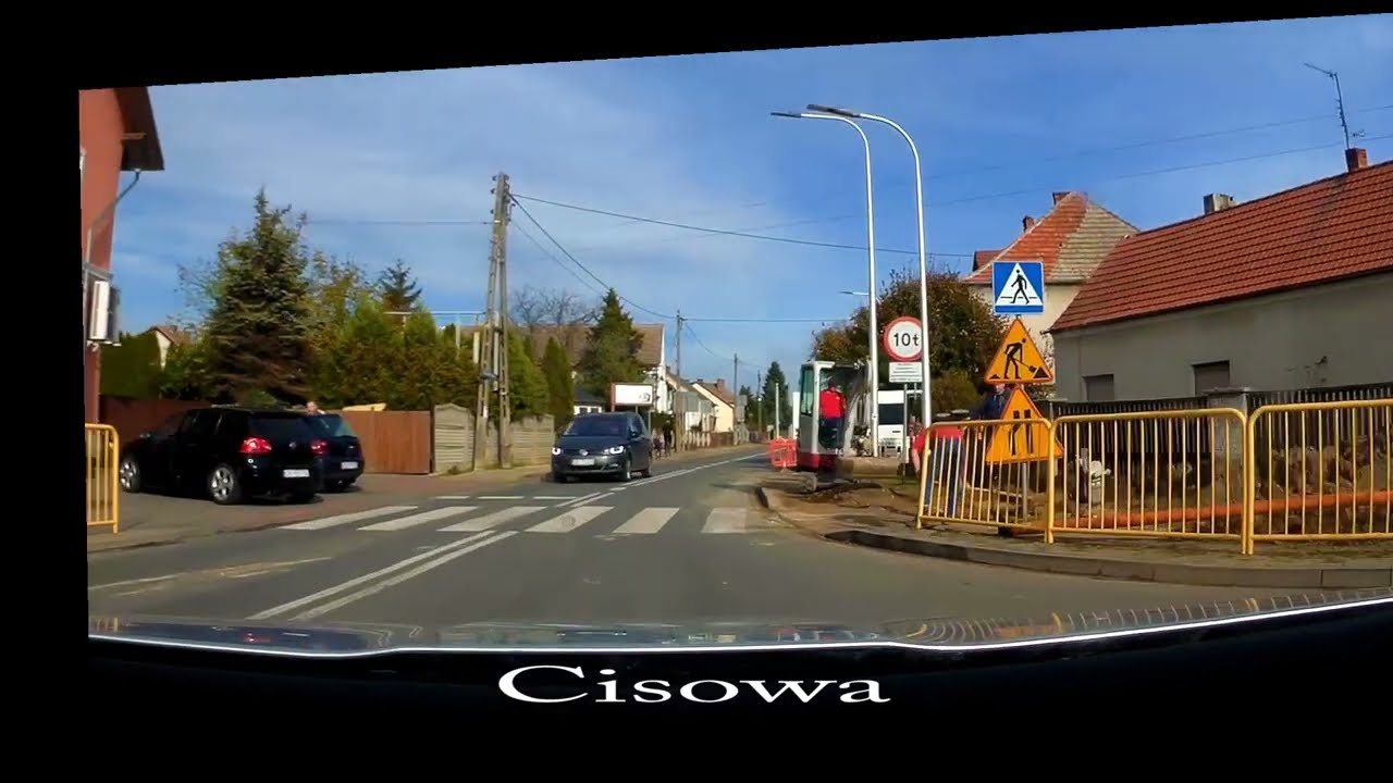 #Jedziemy autem z Koźla do Strzelec Opolskich przez Kędzierzyn, Cisek, Zalesie Śląskie 24.10.2022 r.