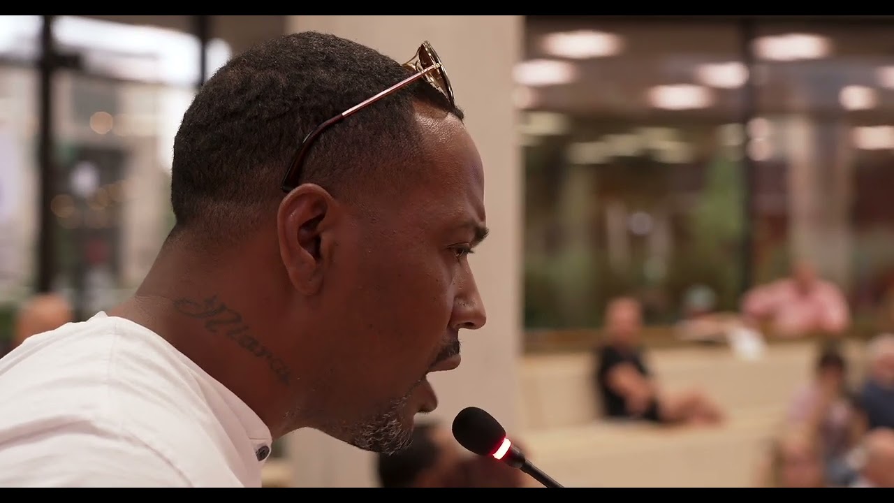 Sydney Mullet Dion Green Jen Castro and i storm the city meeting demanding answers on Gun  Violence